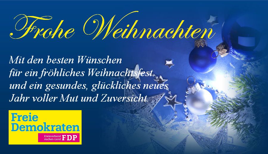 Freie Demokraten wünschen schöne Feiertage