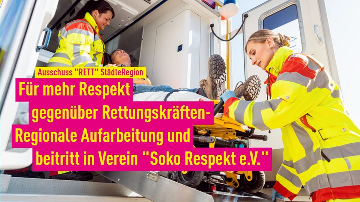 Respekt gegenüber Feuerwehr, Rettungsdienst und Polizei