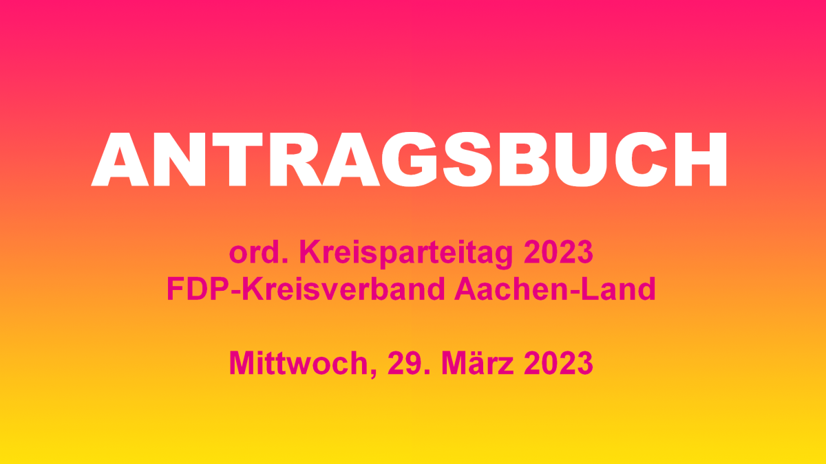 Antragsbuch zum ord. Kreisparteitag 2023