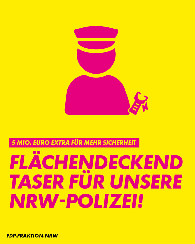 5 Mio. mehr für Polizei-Taser